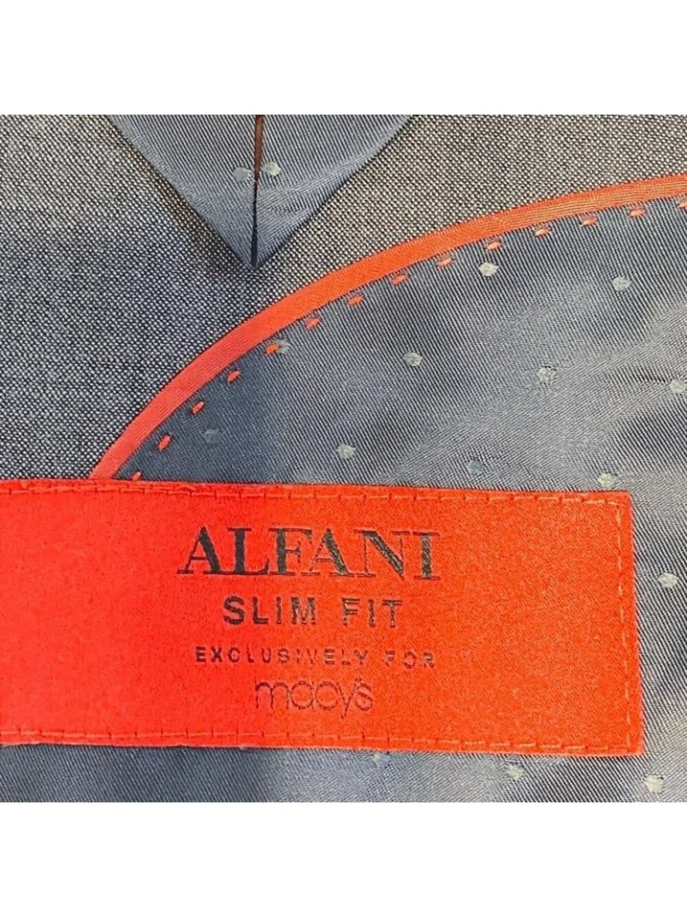 Alfani Slim Fit Blue Gray Wool Blend Mens Suit Jacket 36R Tailored  Macys Exclus